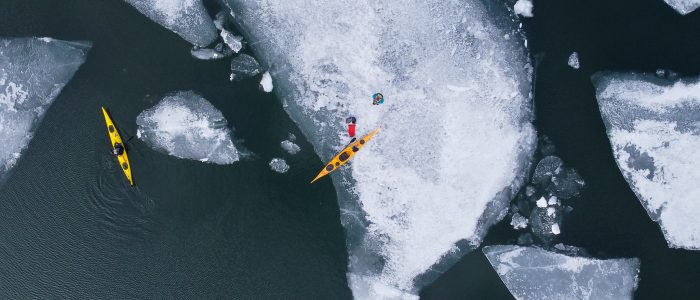 kayak on ice